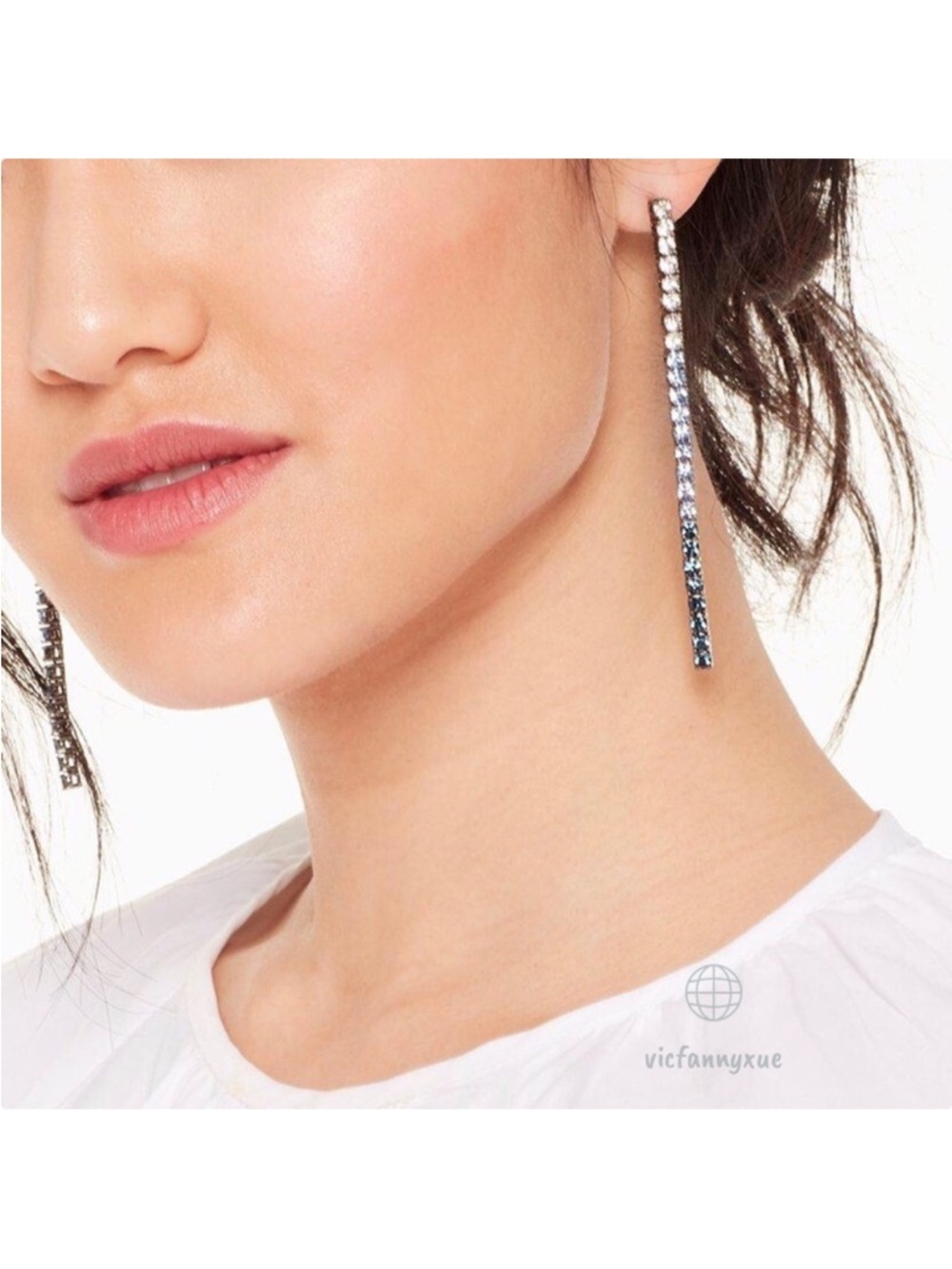 Kate Spade Glitzville linear earrings